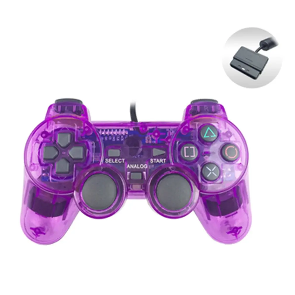 Проводной геймпад для Sony PS2 контроллер Джойстик plasystation 2 двойной виброшок