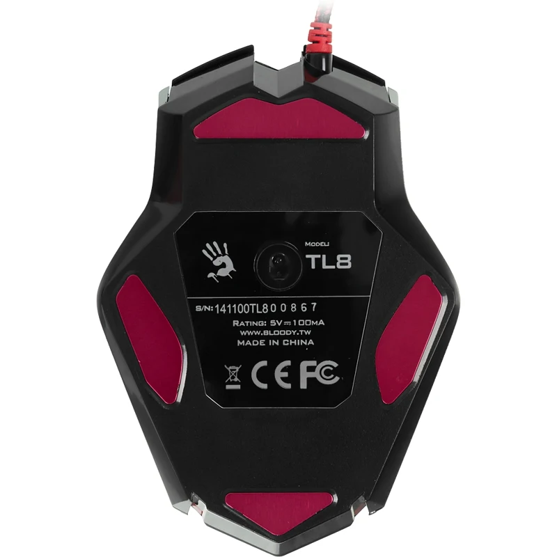 Мышь A4 Bloody TL8 Terminator черный/серебристый лазерная(8200dpi) USB2.0 игровая(9but