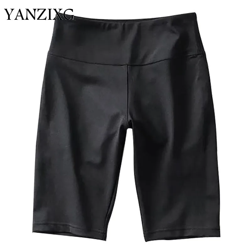 Новые осенние уличные с высокой талией выше длиной до колена зауженное Велосипедное брюки женские полулеггинсы L253