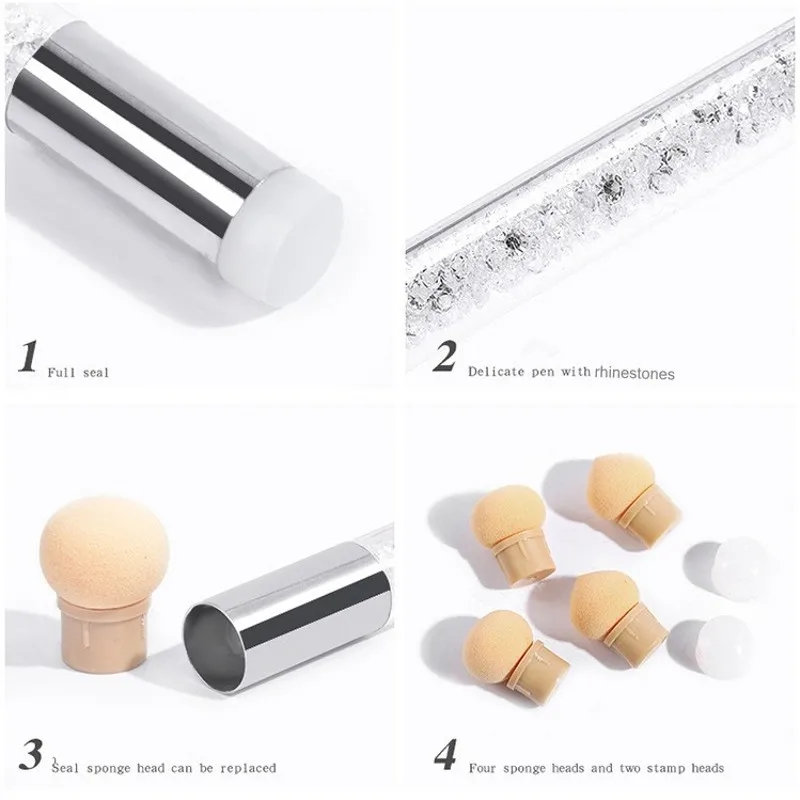 gradiente escova 1 cabeça silicone stamper limpar