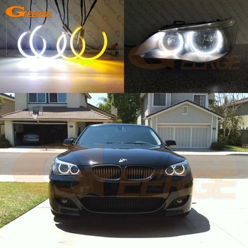 

For BMW E60 E61 525I 530I 540I 545I 550I M5 2003-2007 Excellent Dual Color Switchback led angel eyes drl turn signal