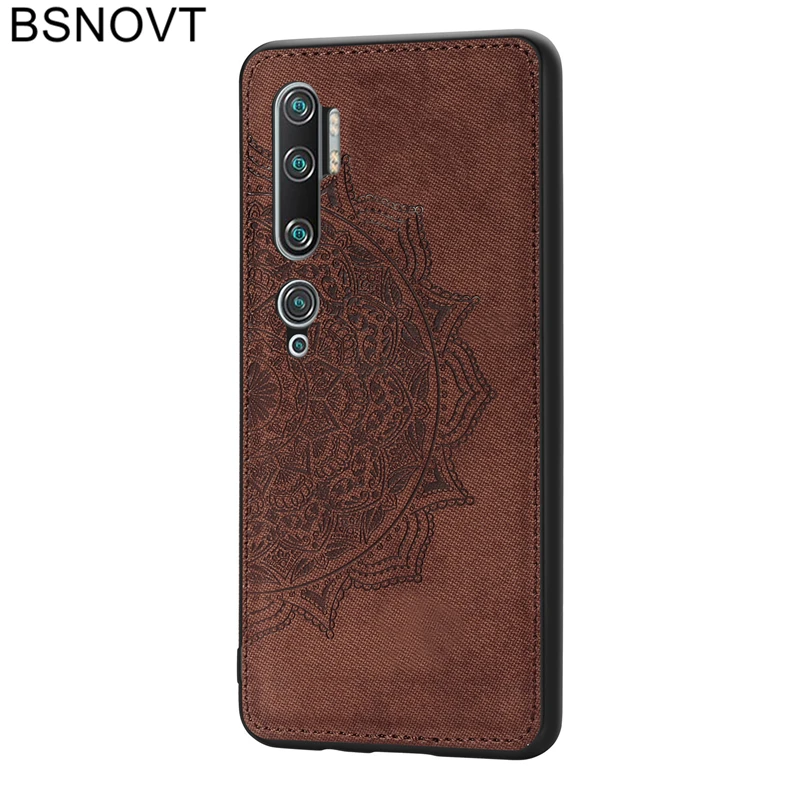 Brown Для Xiaomi Mi Note 10 Pro Чехол TPU рамки ткань 6,4" чехол для телефона для Xiaomi Mi Note 10 Pro Чехол для Xiaomi Mi Note 10 Pro - Цвет: Brown