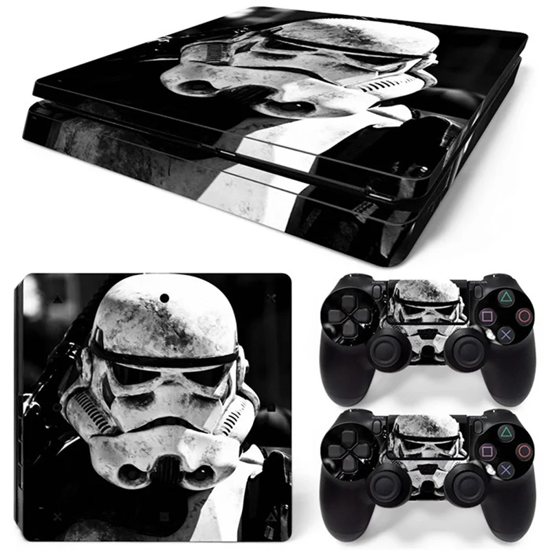 Marvel Iron man Star Wars Vinyl Skin Sticker for PS4 Slim Console and 2 Controllers Decal Cover Game Accessories