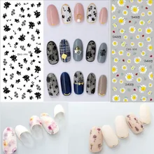 Стиль Маникюр водяная маркировка Клей Бумага лак для ногтей пластиковая наклейка Цветочные наклейки Weep Yafeng цветной рисунок Маргаритка/Re