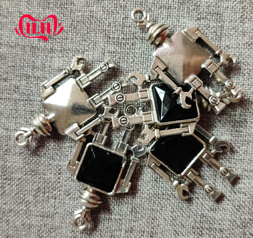 

Zinc Alloy Men and Women Robot Earrings Jewelry Parts Wholesale 1.8cm*3.5cm