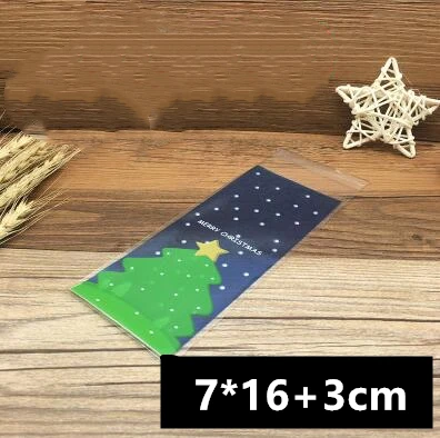 7x16cm N0.20 LBSISI Life 100 шт. 7/8*10+ 3 см самоклеющиеся еда шоколад мыло мешки для печенья, конфет пластиковая упаковка ювелирных изделий подарок поли мешок - Цвет: 7x16cm N0.20