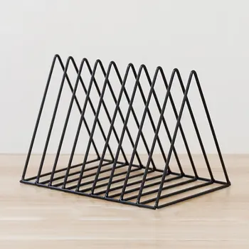 

Creative Iron Desktop Storage Rack Shelf File Magazine Storage Box Office Rack Simple Multifunctional Triangle Display Stand