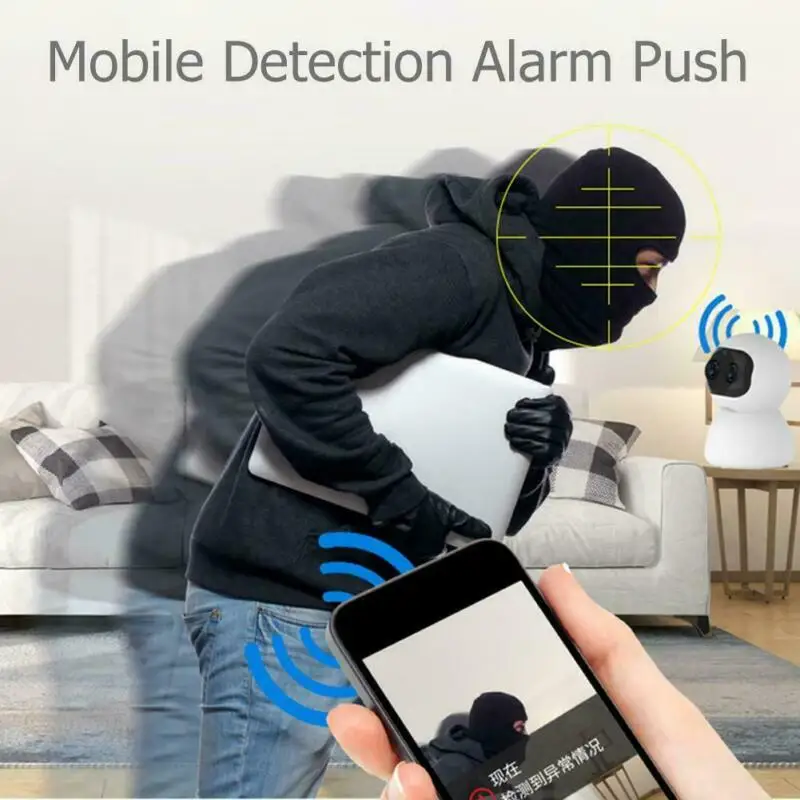  1080P HD IP di WiFi Della Macchina Fotografica Doppia Lente di Sicurezza Domestica Senza Fili Audio