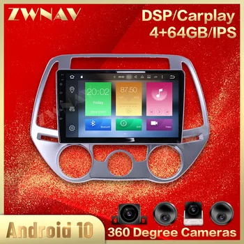 

360 Cameras Screen For Hyundai I20 2008 2009 2010 2011 2012 2013 2014 Android 10 Multimedia Screen Audio Radio Recorder GPS Head