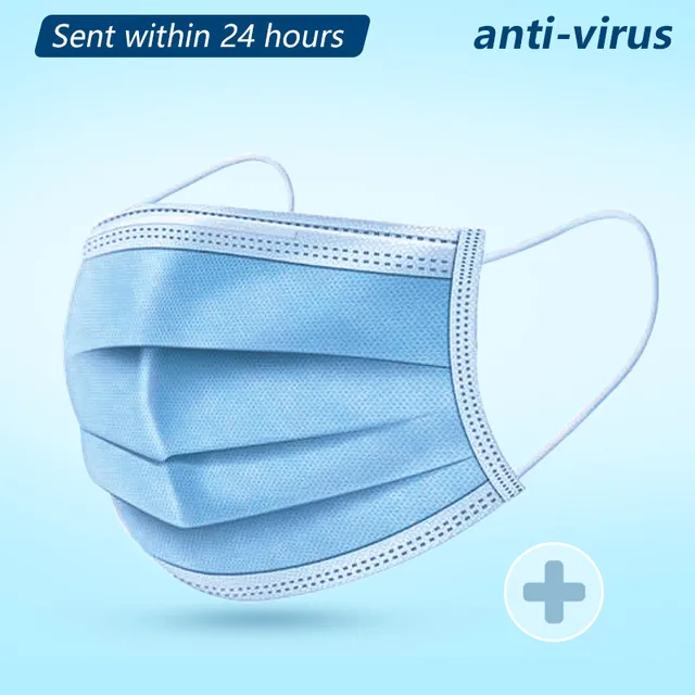 US $7.70  3-Laye Face Masks dust protection Masks Disposable Elastic Ear Loop Disposable Dust Filter Safety M