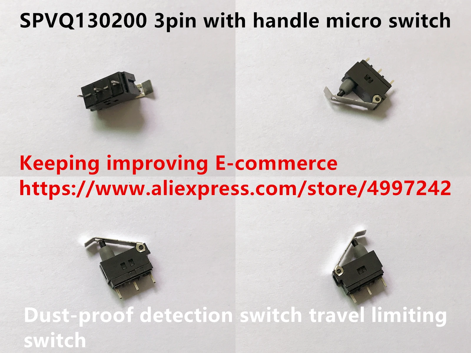 Оригинальный новый 100% SPVQ130200 3pin с ручкой микро переключатель пыленепроницаемый