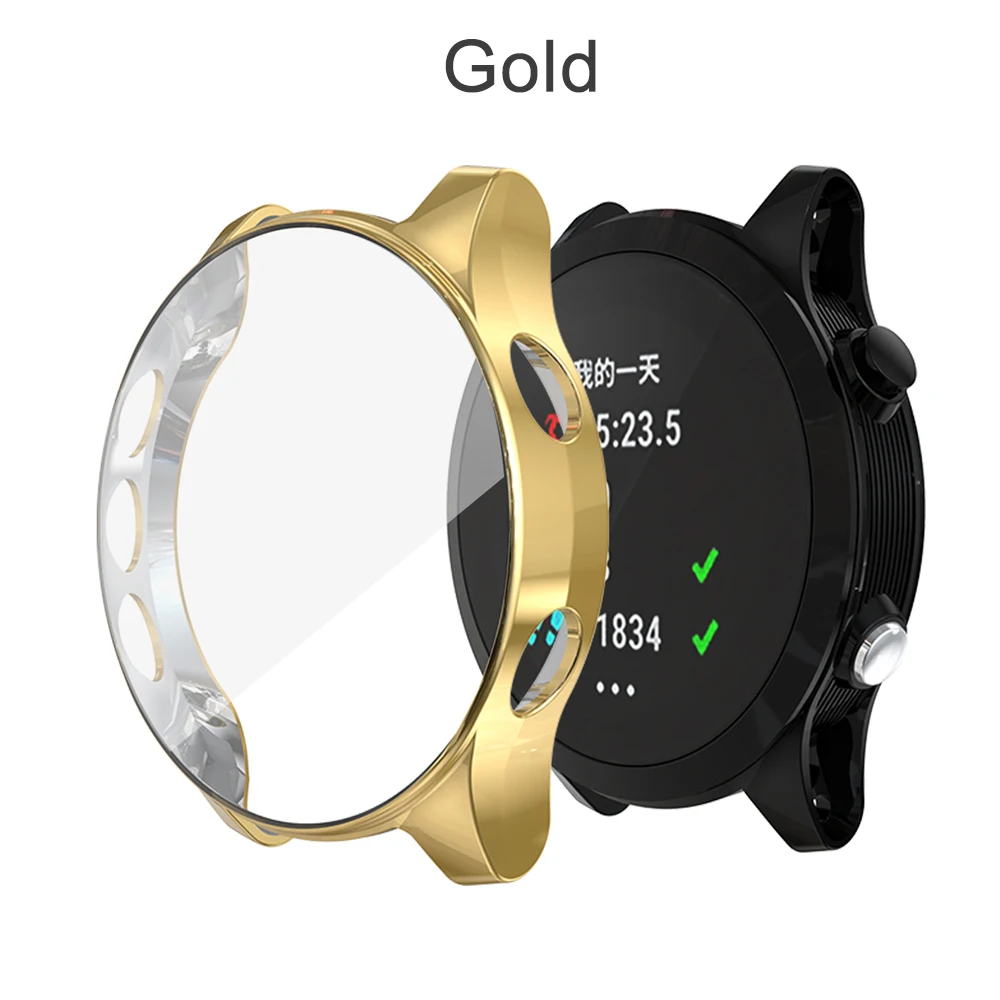 Ультра-тонкий чистый ТПУ защитный чехол для Garmin Forerunner 945/935 Смарт-часы защитный чехол Аксессуары - Цвет: gold