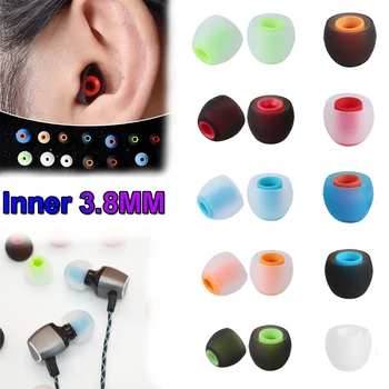 

6 Pairs 3.8 mm Universal Colorful In-ear Earphone Headphone Silicone Earbuds Replacement Rubber Ear Tips Headphone Accessories