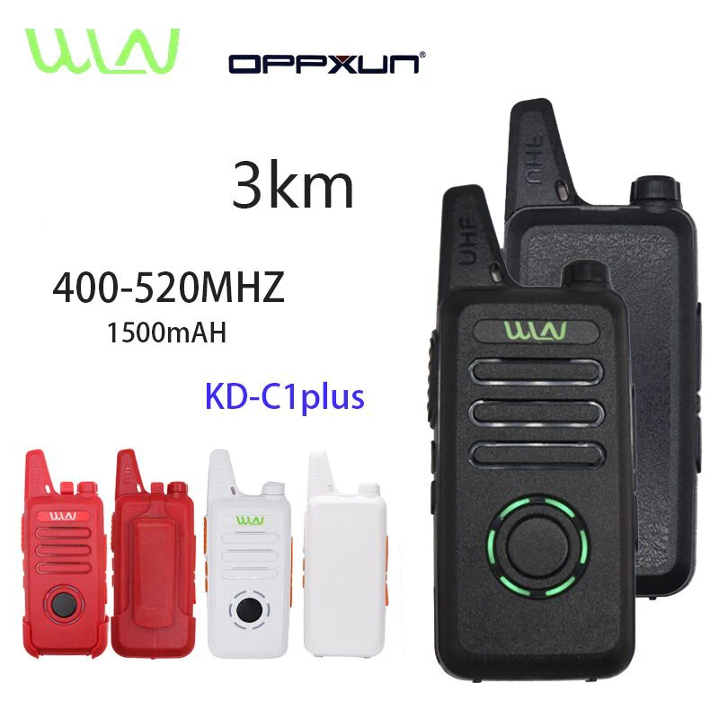 WLN KD-C1 Plus Walkie Talkie 400-470 MHz with 16 Channels Two Way Ham Communicator HF Cb Radio FM Transceiver plus | Мобильные