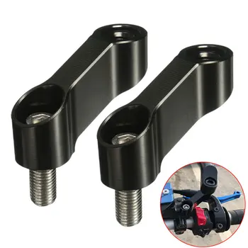 

Hot 2 Pcs Adapter Mirrors Mount CNC Aluminum Base Motorcycle Supplies Extender Accessories Adaptor Rear View Riser