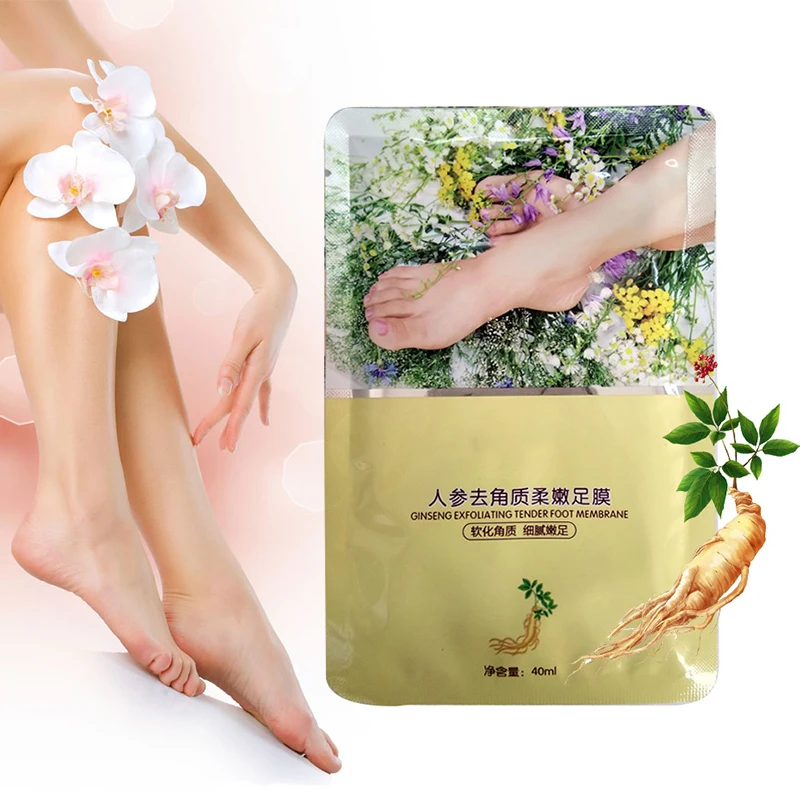 

OEDO 1pair Hot Sale Foot Mask Exfoliation Feet Spa Dead Skin Cuticle Remover Care for Heels Exfoliating Foot Care Socks