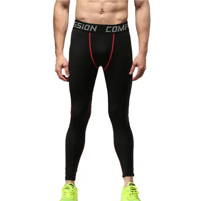 style2-red Мужские трико для бега, брюки,, мужские спортивные Леггинсы, спортивная одежда, быстросохнущие, дышащие, Pro, компрессионные, для спортзала, фитнеса, спортивные брюки - Цвет: style2-red