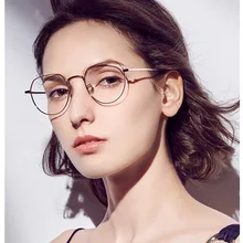 Ретро дизайнерские металлические очки с нулевой диоптрией, высококлассные круглые очки, оправа, оптическая простая оправа для близорукости, зеркальные очки унисекс