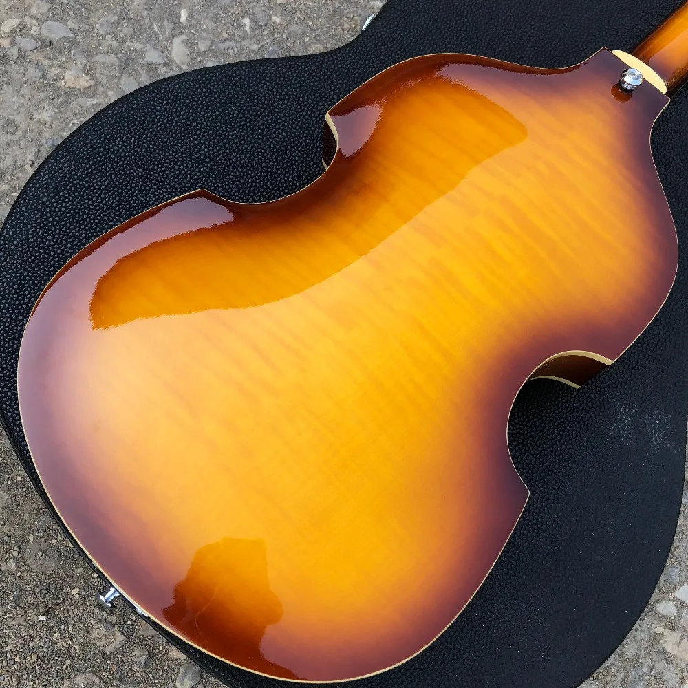 Фабрика Sunburst Hofner Скрипка 4 струны электрическая бас гитара BB2 значок серии Hofner табак burst Винтаж CT бас