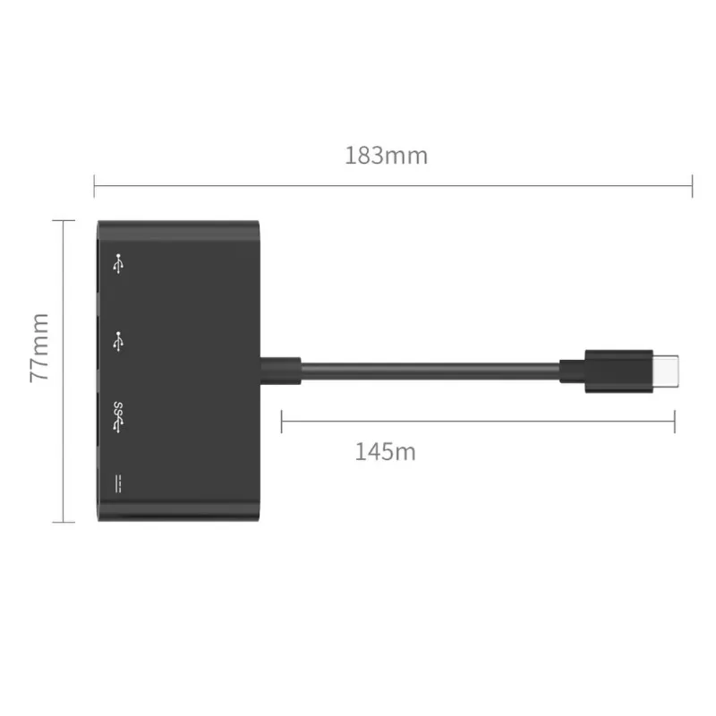 Алюминиевая заглушка и игра тип-c к usb-хаб конвертер тип-c к USB2.0+ USB3.0 концентратор+ PD конвертер для MacBook