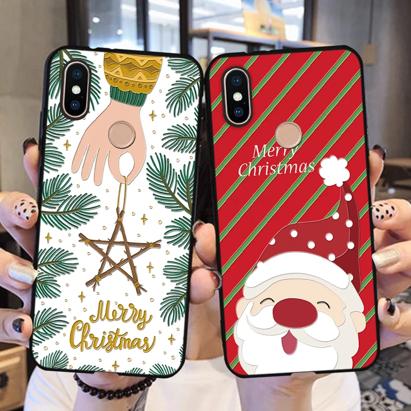 

Santa Claus Deer 3D Relief Case For Xiaomi Redmi Note 7 6 5 4 Pro Plus S2 6A 5A Mi 8 9 Lite A3 CC9 CC9e A1 A2 Explorer Coque TPU