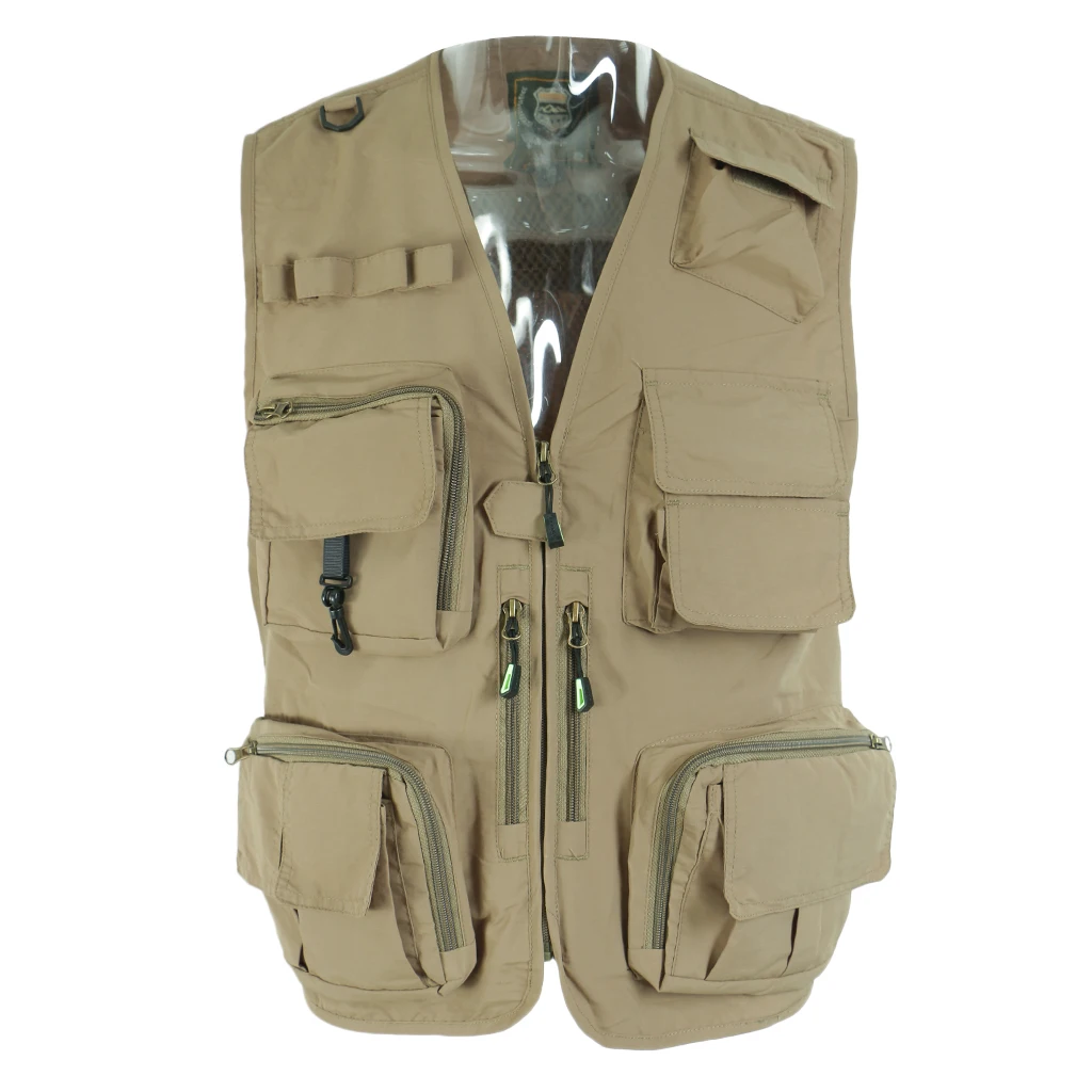 Multi-Pocket Quick-Dry Jacket Fishing Photography Outdoor Travel Vest 4XL Durable Vests for Fisherman | Спорт и