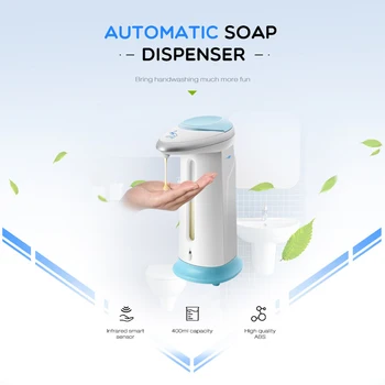 

400ml Automatic Touchless Soap Liquid Dispenser Portable Smart Home Infrared Hand Washing Container Hand Washing Pump Hot Sale