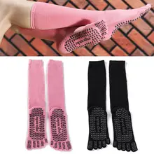 Женские носки для йоги, противоскользящие носки с пятью пальцами для танцев, балета, спортзала, фитнеса, спорта, пилатеса, хлопковые дышащие носки, чулки, носки