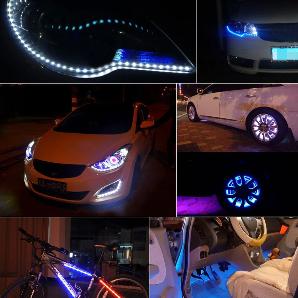Светодиодные ленты светильник s RGB светодиодный светильник полосы 11," 3528 SMD гибкие светильник гирлянды для дома светильник в помещении/на открытом воздухе украшения, 10 предметов