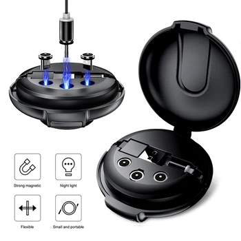 

3-in-1 Magnetic Retractable Style Charger - Free Shipping Magnetic suction wired charger Portable car Easy to store