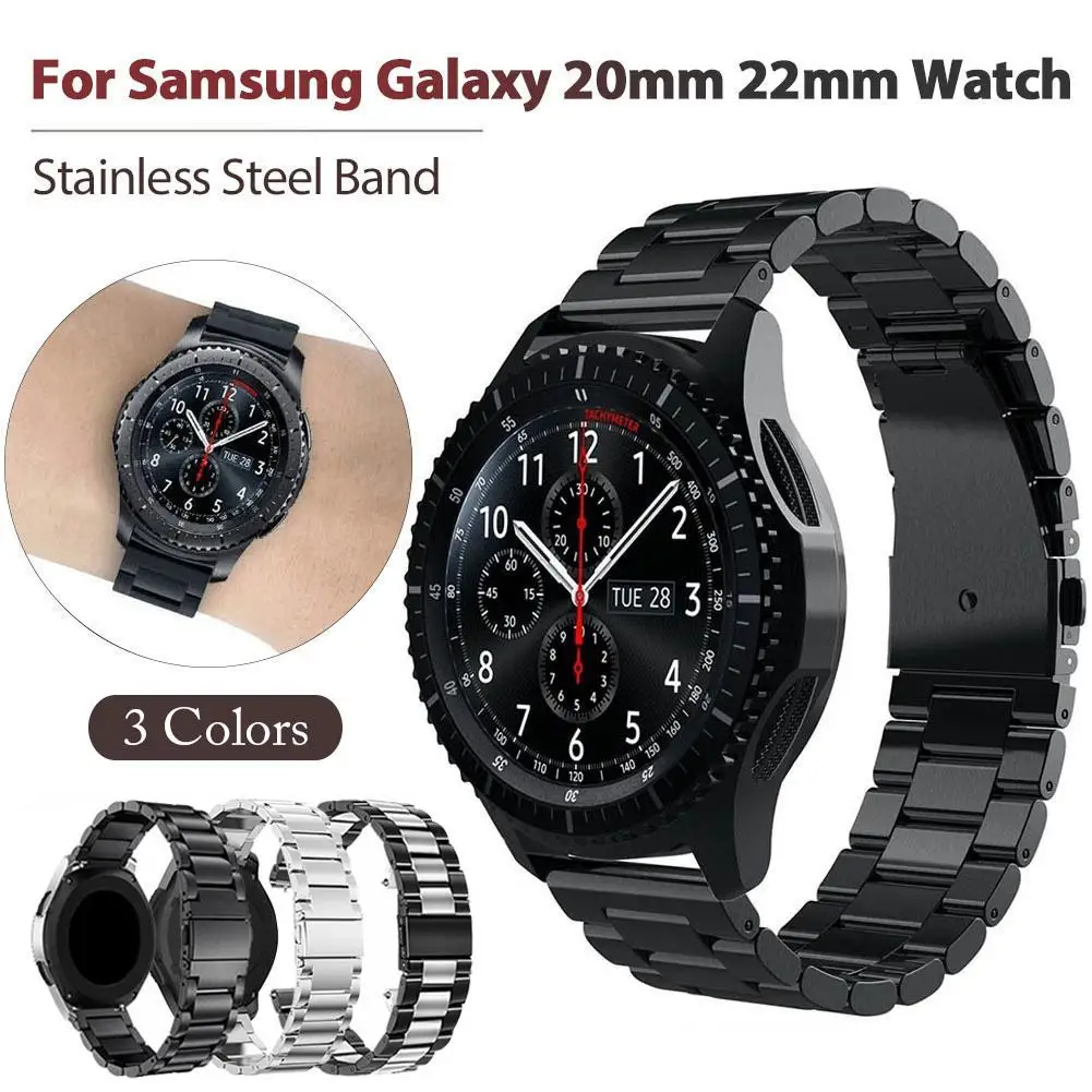 Металлический ремешок из нержавеющей стали сменный ремешок для часов для Fossil Gen 5 samsung gear S3 Galaxy Watch 46 мм Quick Release Watch band