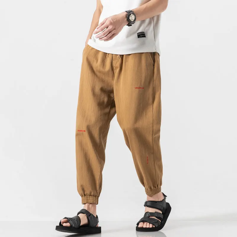 

Wu Airlines 2020 Autumn Harem Ankle Banded Pants Men's Popular Brand Solid Color Casual Straight-Cut Pants Loose-Fit Japanese-st