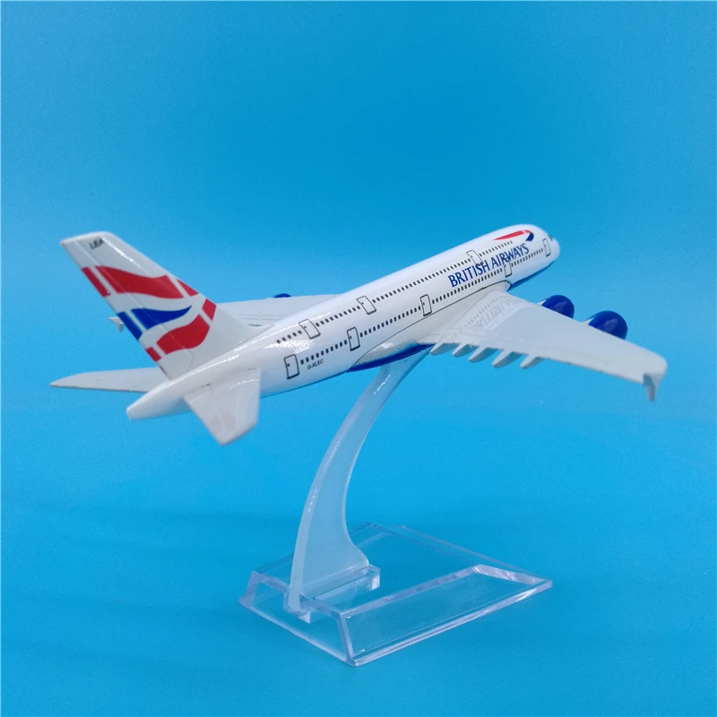 1:400 масштаб самолета 16 см British Airways Airbus A380 металлический самолет Модель Коллекционная украшение Подарочная модель игрушки