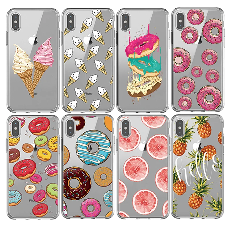 Чехол для телефона чехол iphone 11Pro Max мягкий силиконовый с изображением пончика