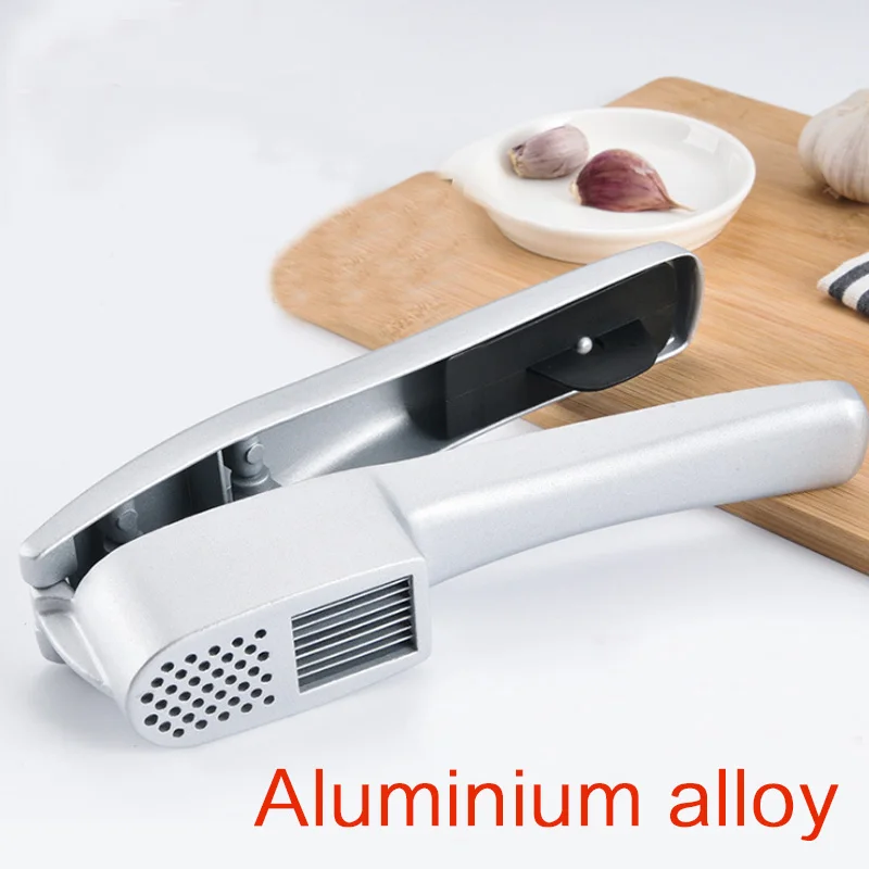Aluminum alloy style Нержавеющая сталь 304# быстро сжимает руки Чеснок Имбирь Пресс дробилка ручной кухонный инструмент Устройство для чистки чеснока - Цвет: Aluminum alloy style