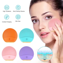 Инструмент для ухода за кожей силиконовая щётка для очищения лица портативная Горячая чистка лица Вибрационный массаж мытья лица