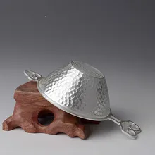 Чистый серебряный Чайный фильтр для утечки чая креативный Чайный фильтр Ruyi ручной работы серебряный чайный фильтр воронка