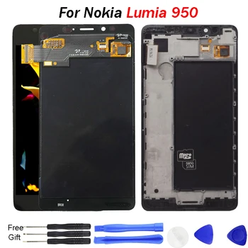 

Original AMOLED For Microsoft Nokia Lumia 950 LCD Display with Touch Screen Digitizer Assembly With frame For Nokia display