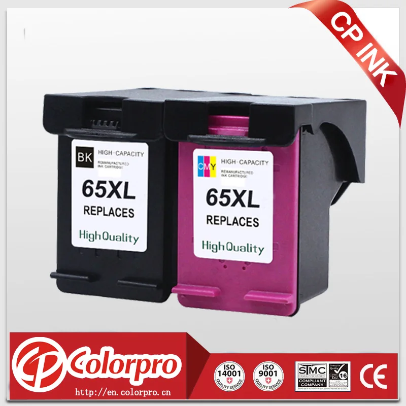 CP 2PK 65 оптом для hp 65 65XL высококачественный чернильный картридж для hp DeskJet 3720 3732 3755 3730 3758 все-в-одном принтере