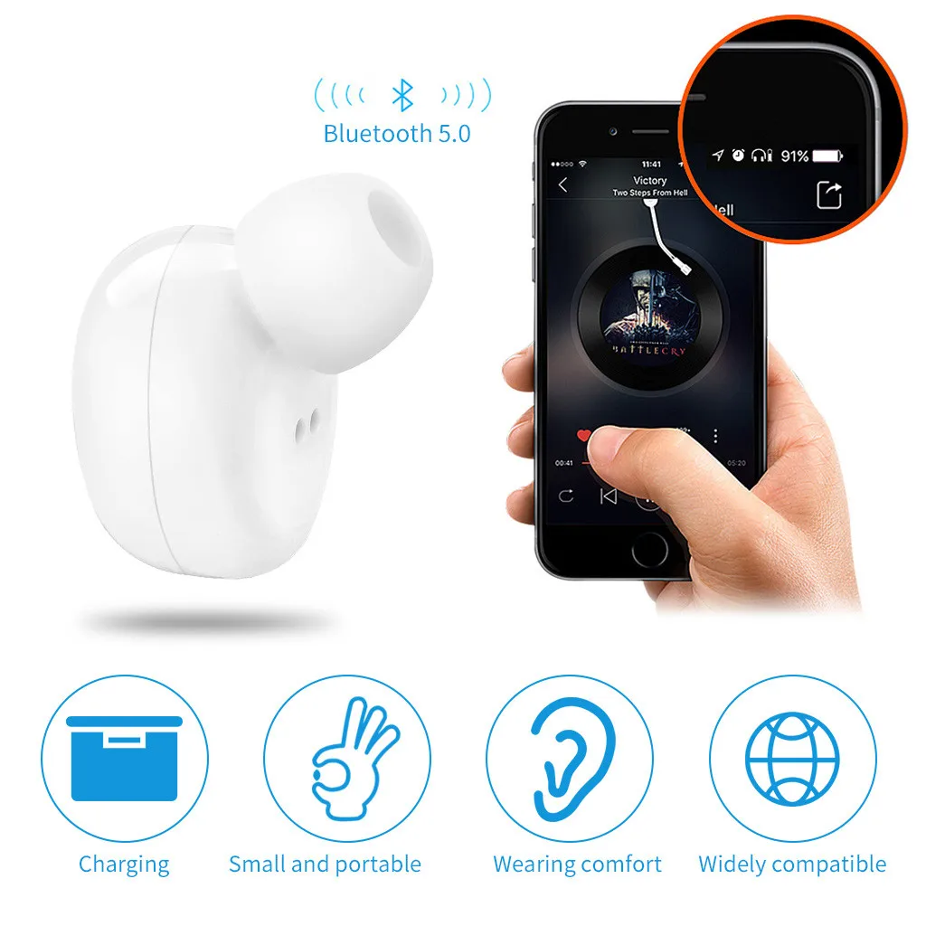 Wireless Bluetooth Earphone Headset With charging box For universal