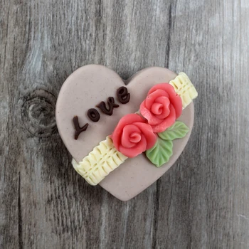 

Heart Silicone Soap Mold Handmade Resin Mould Valentine's Day Present Tool