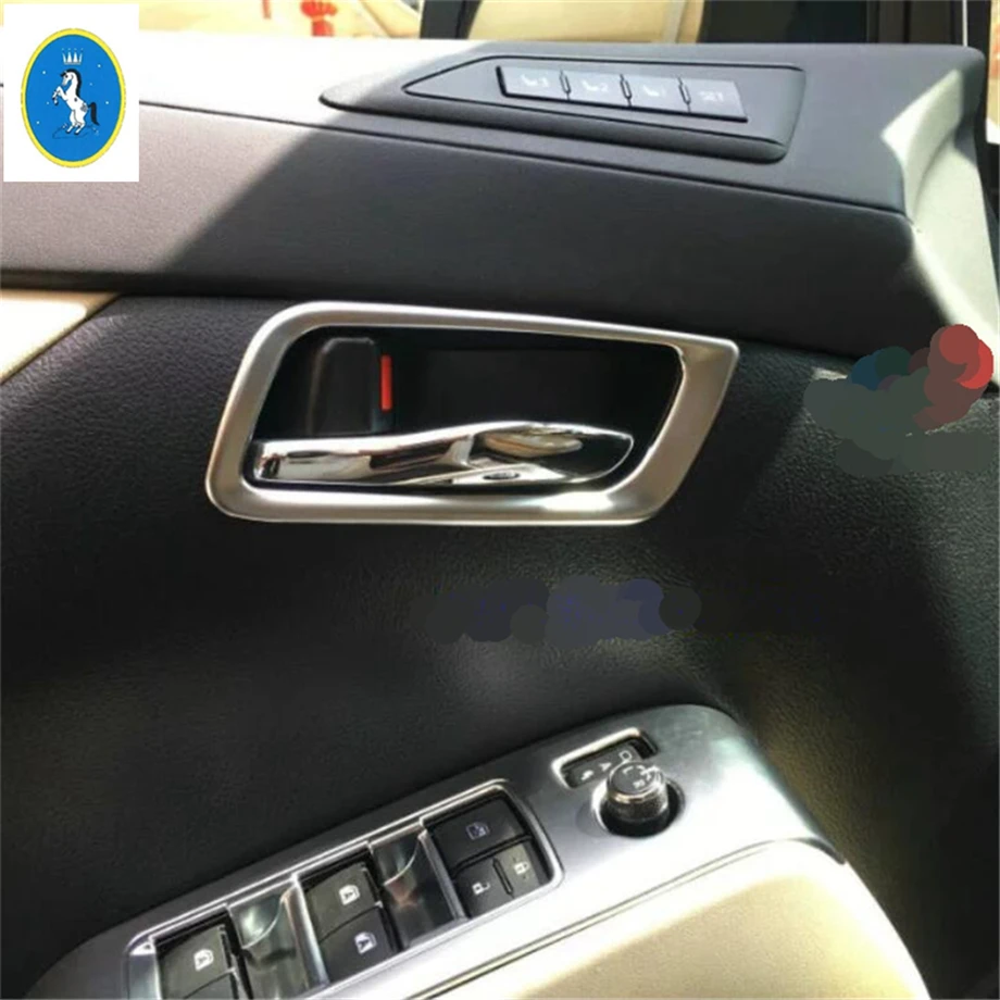 Yimaautotrims авто аксессуар Передняя Автомобильная внутренняя дверная ручка крышка чаши отделка ABS подходит для Toyota Alphard/Vellfire AH30
