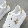 Women Casual Shoes 2022 New Women Sneakers Fashion Breathable PU Leather Platform White Women Shoes Soft Footwears Rhinestone ► Photo 3/4