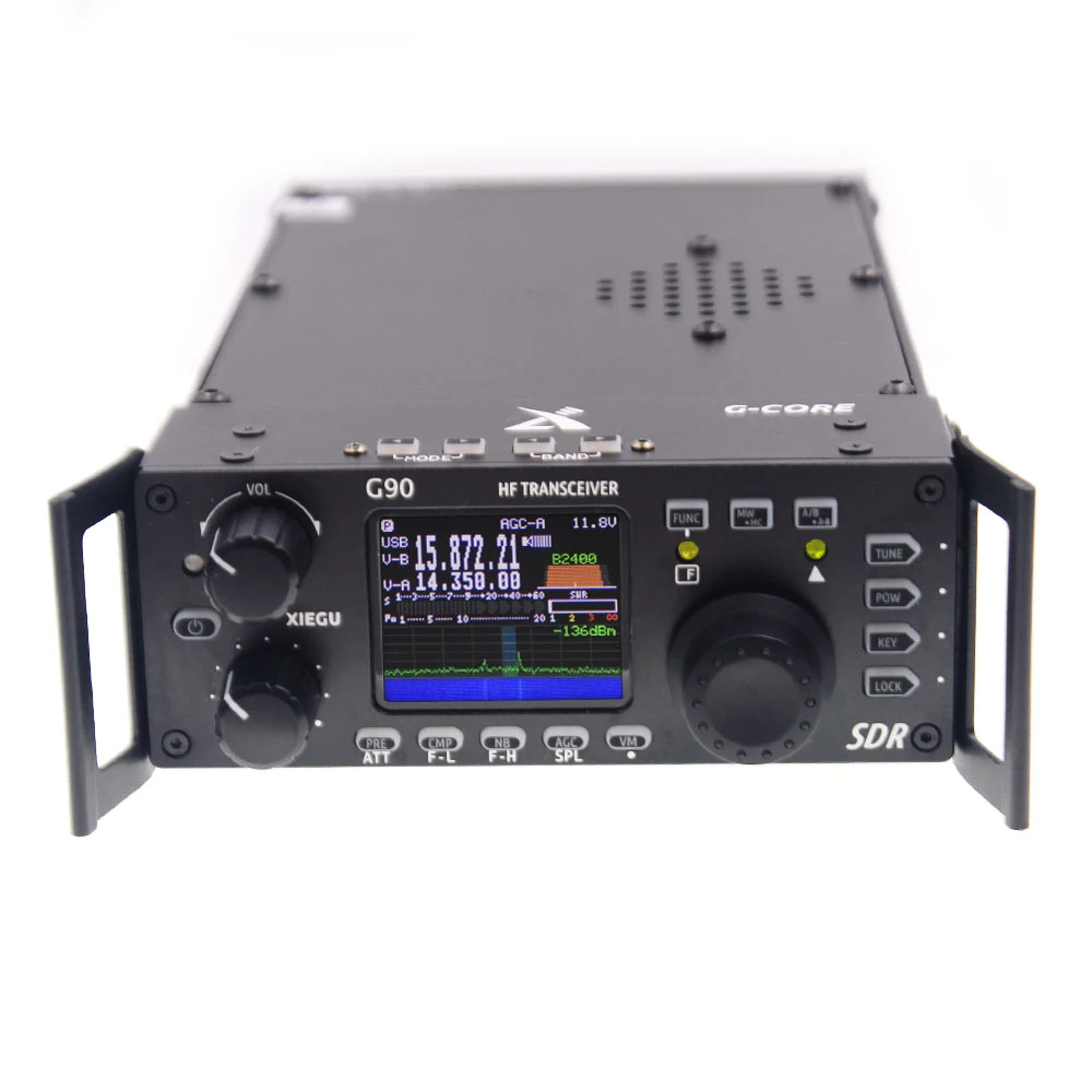 Xiegu G90 HF Amateur Radio HF Transceiver 20W SSB/CW/AM/FM 0.5-30MHz SDR Structure with Built-in Auto Antenna Tuner