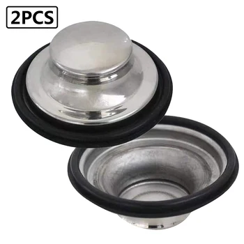 

High Quality 1/2pc Stainless Steel Kitchen Sink Strainer Stopper Waste Plug Sink Filter Bathroom Basin Sink Drain Kitchen Tool