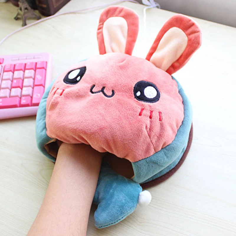 

Super cute cartoon animal USB heating mouse pad winter hand warm slip non-smooth mouse pad and wristband