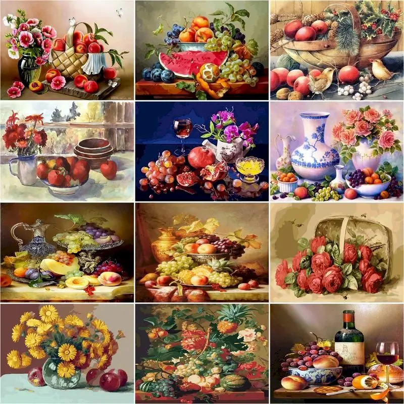 Adult Coloring By Numbers Flowers DIY Unframe Decor For Home Oil Painting By Numbers Fruit Acrylic Paint Handpainted Adult Gift Adult Coloring By Numbers Flowers DIY Unframe Decor For Home Oil Painting By Numbers Fruit Acrylic Paint Handpainted Adult Gift