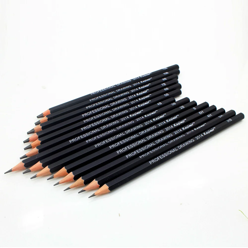 professional 14pcs 6H-12B Pro Art Drawing Sketching Black Simple SET of  Pencils for Artist the pencils for drawing school sets - AliExpress