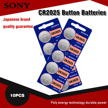 

10PCS FOR SONY Original cr2025 Button Cell Batteries cr 2025 DL2025 LM2025 3V Lithium Coin Battery For Watch Weight Scale