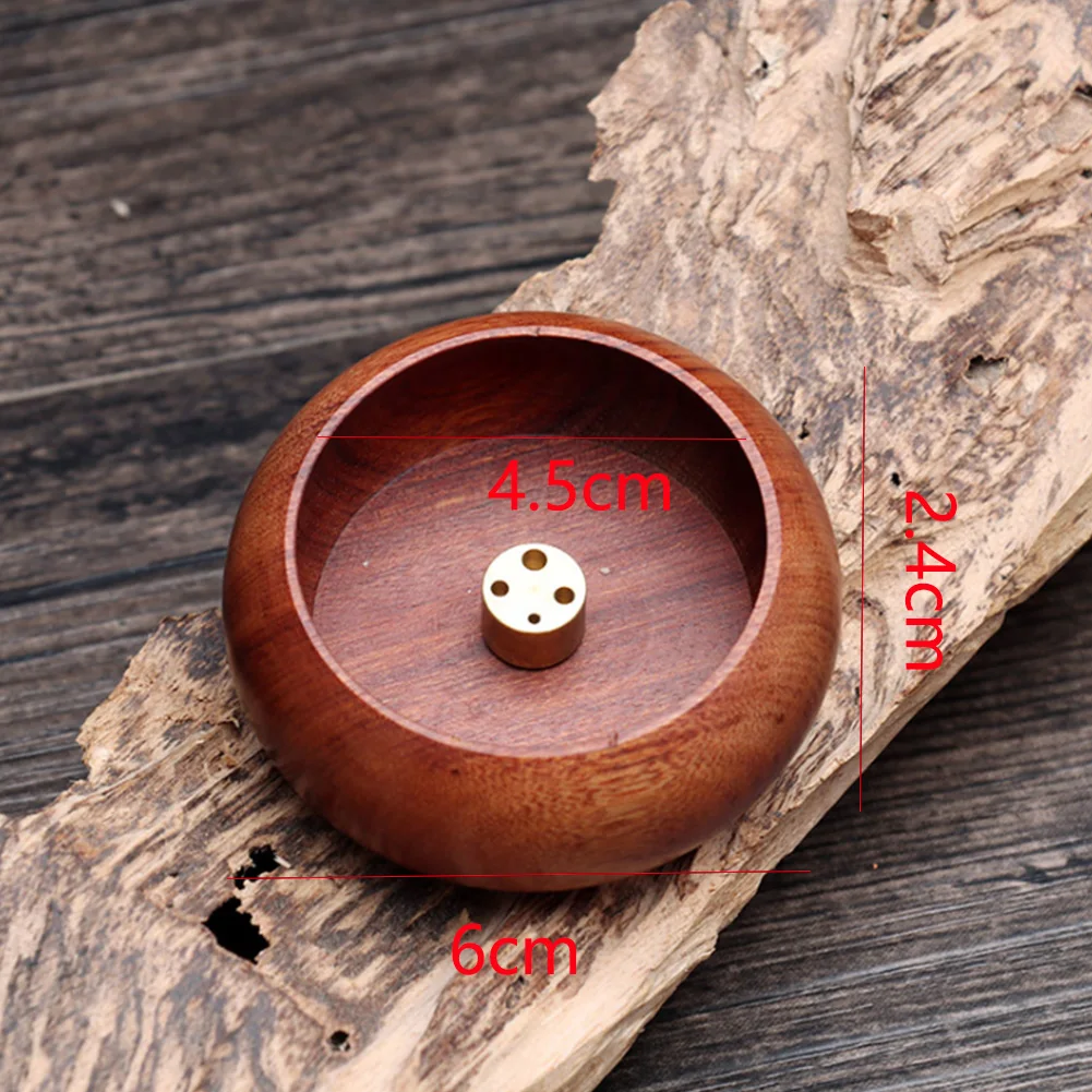 Pentagram Home Furnace Buddha Stick Holder Aromatic Burner Durable Yin Yang Round Incense Cone Plate Practical Wood Catcher